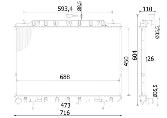 Radiateur Mahle Original CR 2424 000S