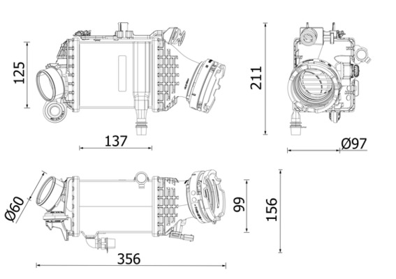 Interkoeler Mahle Original CI 659 000P