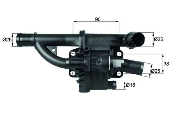 Thermostaat Mahle Original TH 40 83