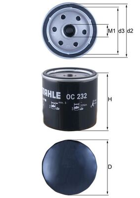 Oliefilter Mahle Original OC 232