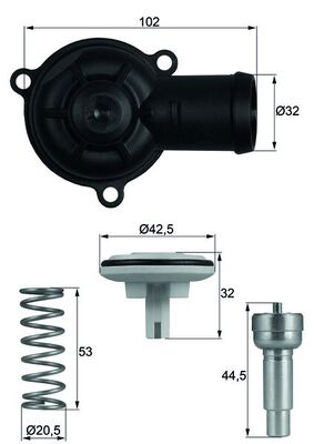 Thermostaat Mahle Original TI 220 87D