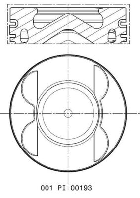 Zuiger Mahle Original 001 PI 00193 000