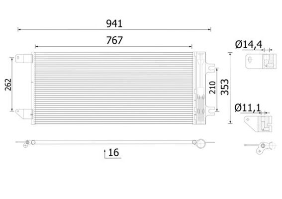 Airco condensor Mahle Original AC 1133 000S