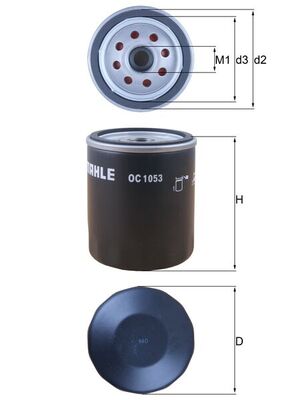 Oliefilter Mahle Original OC 1053