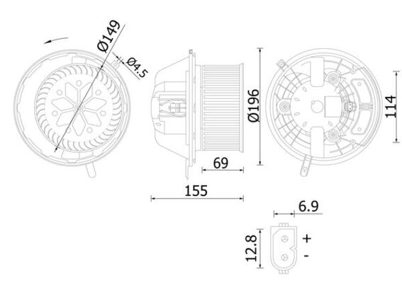 Kachelventilator Mahle Original AB 219 000S