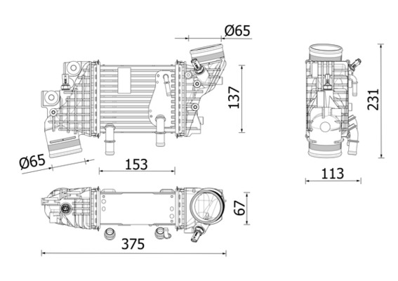 Interkoeler Mahle Original CI 663 000P