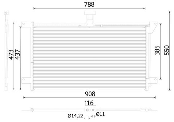Airco condensor Mahle Original AC 288 001S