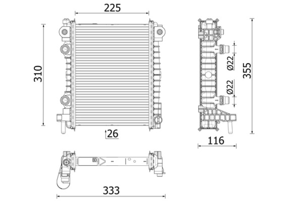 Radiateur Mahle Original CR 2707 000P