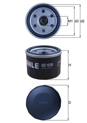 Oliefilter Mahle Original OC 1570