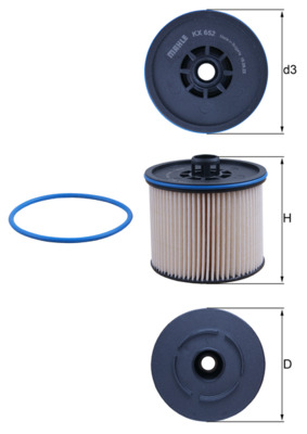 Brandstoffilter Mahle Original KX 652D