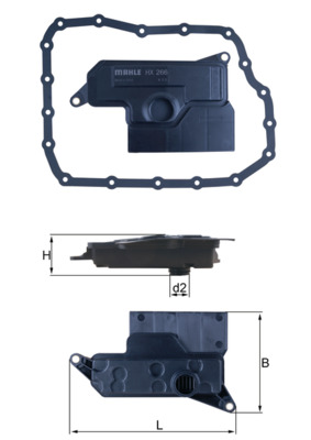 Filter/oliezeef automaatbak Mahle Original HX 266D