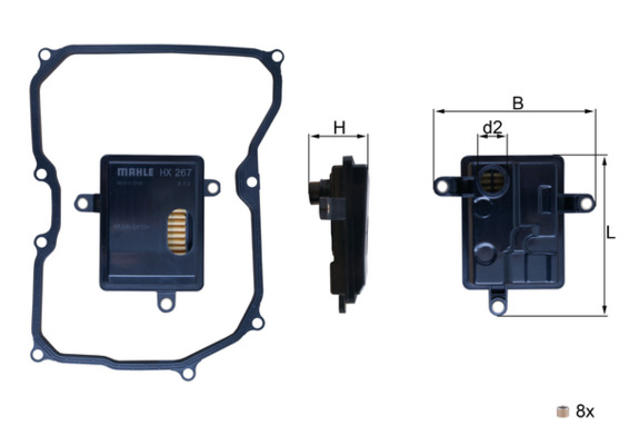 Filter/oliezeef automaatbak Mahle Original HX 267D