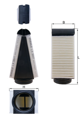 Luchtfilter Mahle Original LX 3841