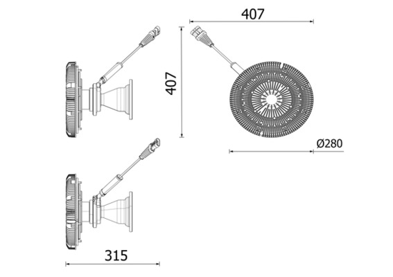 Visco-koppeling Mahle Original CFC 277 000P