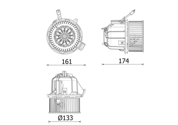 Kachelventilator Mahle Original AB 328 000P