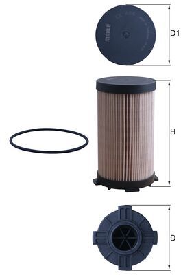 Brandstoffilter Mahle Original KX 484D