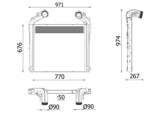 Interkoeler Mahle Original CI 703 000P