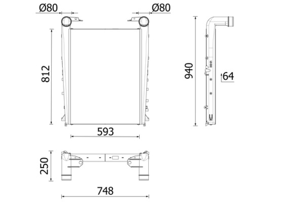 Interkoeler Mahle Original CI 712 000P