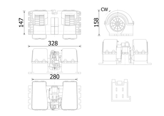 Kachelventilator Mahle Original AB 38 000S