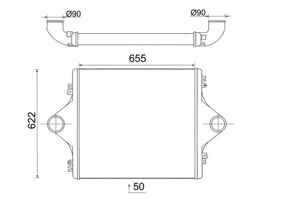 Interkoeler Mahle Original CI 108 000S