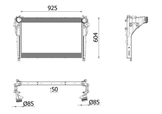 Interkoeler Mahle Original CI 705 000P