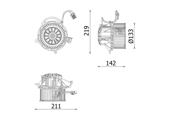 Kachelventilator Mahle Original AB 318 000P
