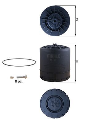 Luchtdrogersysteem, pneumatisch systeem Mahle Original AL 27