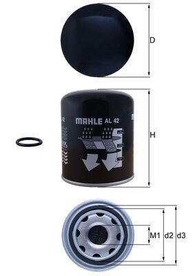 Luchtdrogersysteem, pneumatisch systeem Mahle Original AL 42