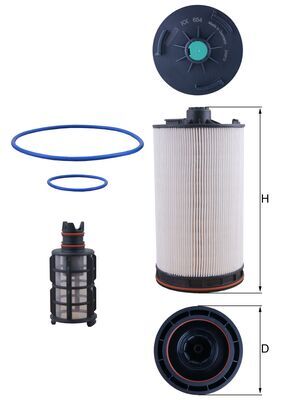 Brandstoffilter Mahle Original KX 654KIT
