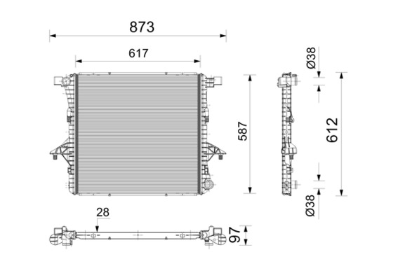 Radiateur Mahle Original CR 2814 000P