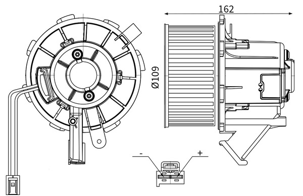 Interieurventilatie Mahle Original AB 183 000S