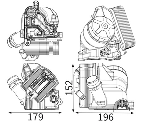 Oliekoeler, motorolie Mahle Original CLC 342 000S