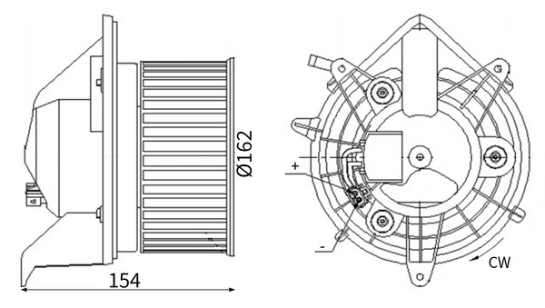 Interieurventilatie Mahle Original AB 303 000S