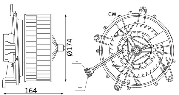 Interieurventilatie Mahle Original AB 56 000S