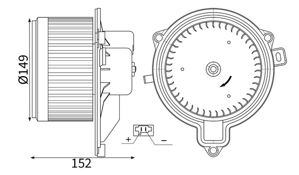 Interieurventilatie Mahle Original AB 444 000S