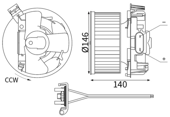 Interieurventilatie Mahle Original AB 445 000S