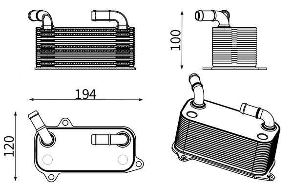 Oliekoeler, automatische transmissie Mahle Original CLC 392 000S