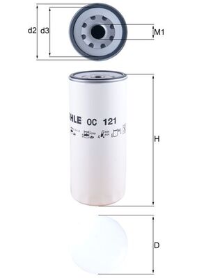 Oliefilter Mahle Original OC 121