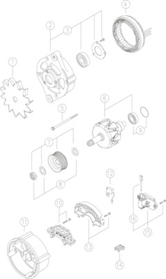 Alternator/Dynamo Mahle Original MG 429