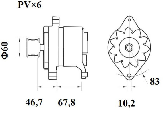 Mahle Original Alternator/Dynamo MG 589