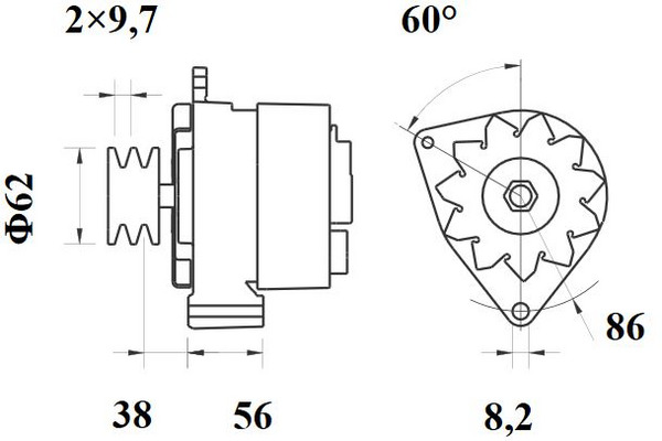 Mahle Original Alternator/Dynamo MG 523