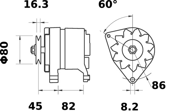 Mahle Original Alternator/Dynamo MG 424
