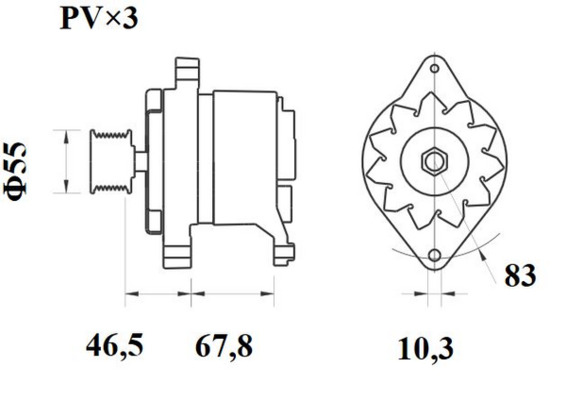 Mahle Original Alternator/Dynamo MG 406
