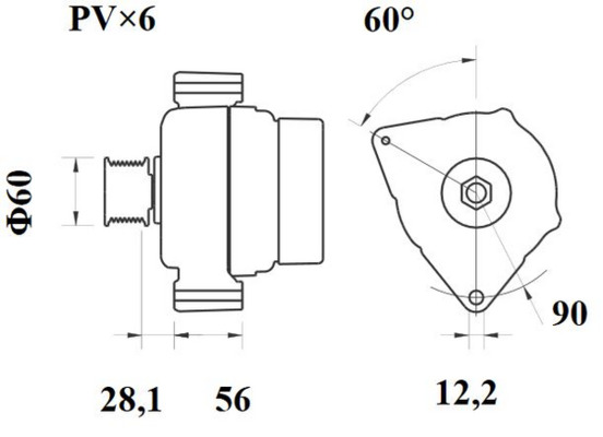 Mahle Original Alternator/Dynamo MG 346