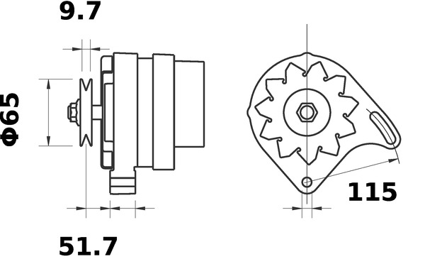 Mahle Original Alternator/Dynamo MG 204