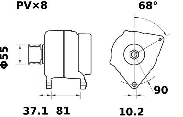 Mahle Original Alternator/Dynamo MG 72