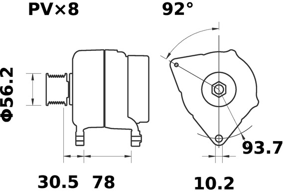 Mahle Original Alternator/Dynamo MG 38