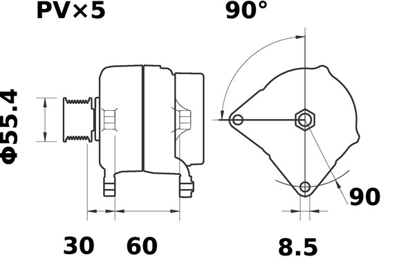 Mahle Original Alternator/Dynamo MG 32