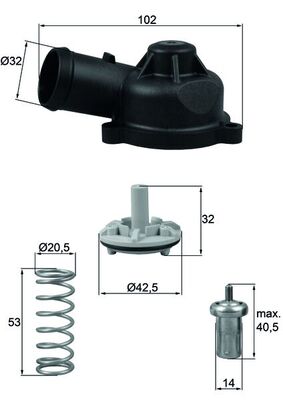 Thermostaat Mahle Original TI 244 83D