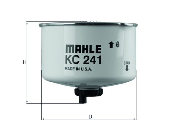 Brandstoffilter Mahle Original KC 241D